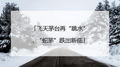 飞天茅台再“跳水”，“蛇茅”跌出新低
