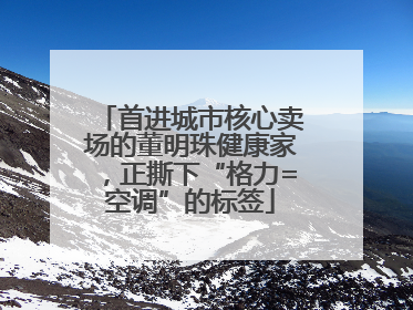 首进城市核心卖场的董明珠健康家，正撕下“格力=空调”的标签
