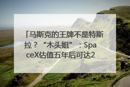马斯克的王牌不是特斯拉？“木头姐”：SpaceX估值五年后可达2.5万亿美元！