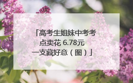 高考生姐妹中考考点卖花 6.78元一支藏好意（图）