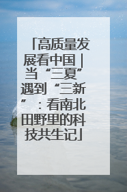 高质量发展看中国｜当“三夏”遇到“三新”：看南北田野里的科技共生记