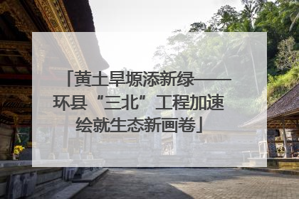 黄土旱塬添新绿——环县“三北”工程加速绘就生态新画卷