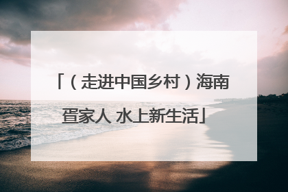 （走进中国乡村）海南疍家人 水上新生活