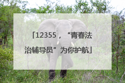 12355，“青春法治辅导员”为你护航
