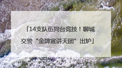 14支队伍同台竞技！聊城交警“金牌宣讲天团”出炉