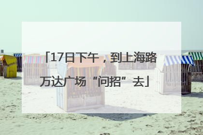 17日下午，到上海路万达广场“问招”去