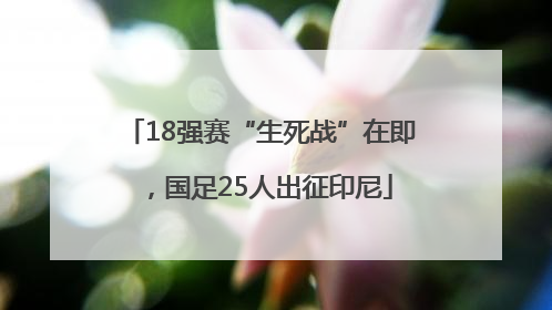 18强赛“生死战”在即，国足25人出征印尼