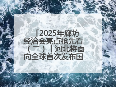 2025年廊坊经洽会亮点抢先看（二）丨河北将面向全球首次发布国际化招商地图