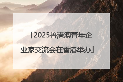 2025鲁港澳青年企业家交流会在香港举办