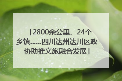 2800余公里、24个乡镇……四川达州达川区政协助推文旅融合发展