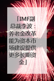 IMF副总裁李波：养老金改革能为资本市场建设提供更多长期资金