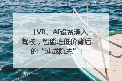 VR、AI设备涌入驾校，智能班低价背后的“速成隐患”